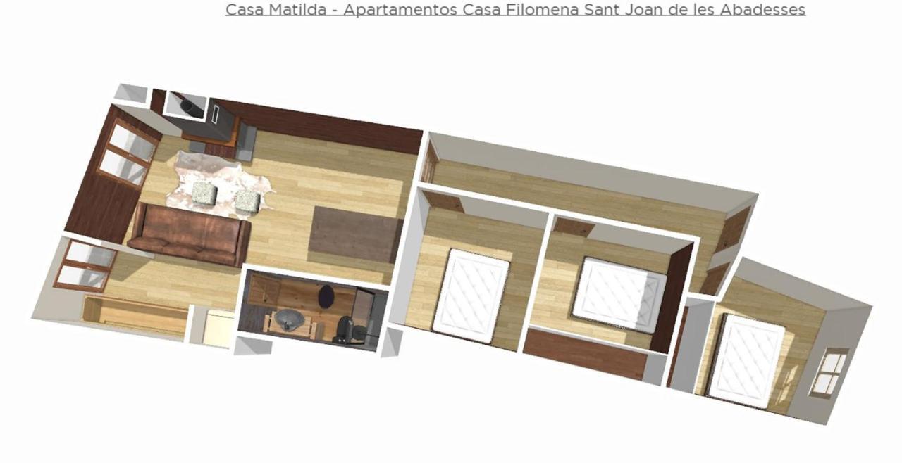 Casa Matilda - Apartamento Con Chimenea, Vistas, Rustico-Elegante En El Centro Sant Joan de les Abadesses Εξωτερικό φωτογραφία